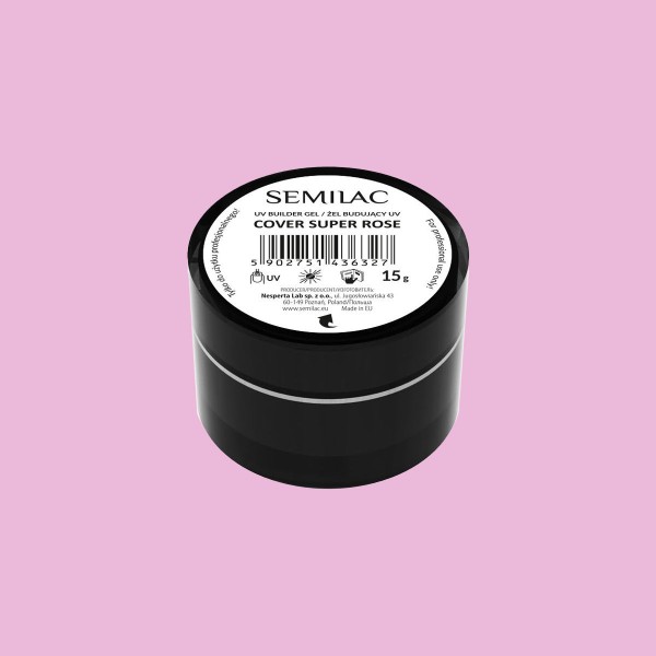 Żel Budujący Cover Super Rose Builder Gel 15g Semilac