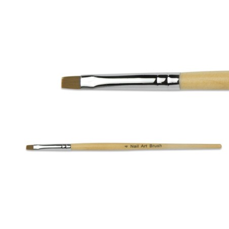 Naturalny pędzelek do żelu Nr 4 Drewniany