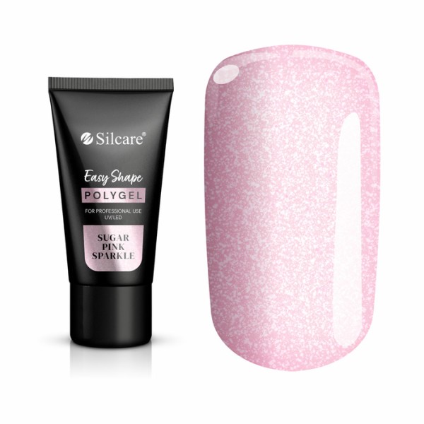 Sugar Pink Sparkle Polygel Easy Shape 30g Silcare