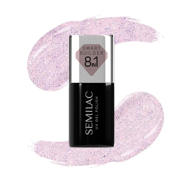 806 Semilac Glitter Delicate Pink 8in1 Smart Builder 7ml