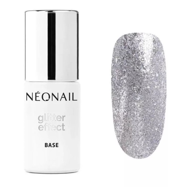 NeoNail Glitter Effect Baza Silver Twinkle 7,2 ml 9880